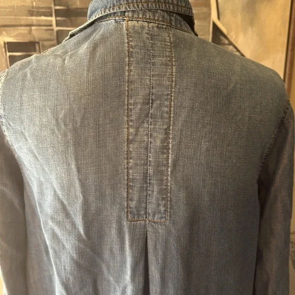 Anthropologie Chambray Denim Shirt Dress - Picture 8 of 11
